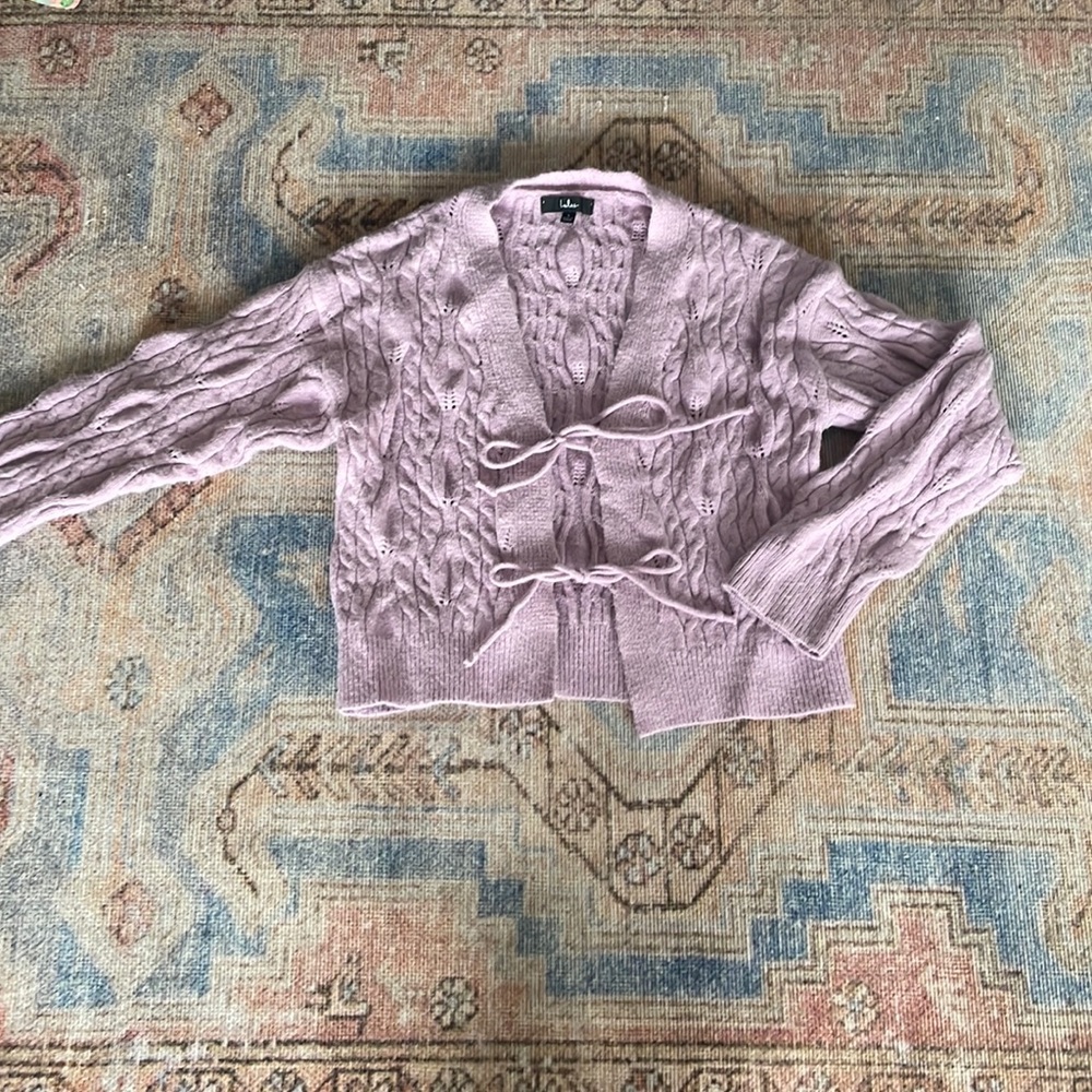 Y2K fairy core purple sweater.